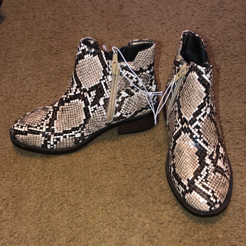 Brand new Justice booties. Snake skin size 12.